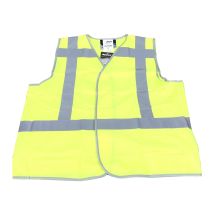 Veiligheidsvest M-Wear 0175 fluo geel met RWS-strepen maat M/L
