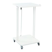 Verrijdbare Afvalzakhouder met deksel wit - Inhoud naar keuze