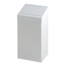 Afvalbak met pushklep V-part 50 liter wit