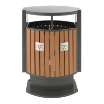 Buitenafvalbak Afvalscheiding 78 liter Houtlook