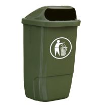 Buitenafvalbak 50 liter H74 Kunststof - Kleur naar keuze