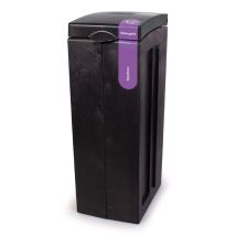 Afvalbak modulair Statiegeld 70 liter dicht zwart/paars
