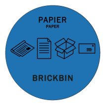 Afvalstroomsticker Forex Papier Blauw