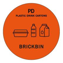 Afvalstroomsticker Forex PD Oranje