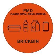 Afvalstroomsticker Forex PMD Oranje