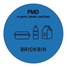 Afvalstroomsticker Forex PMD BE Blauw