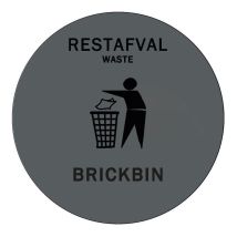 Afvalstroomsticker Forex Restafval Grijs
