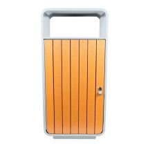 Buitenafvalbak Houtlook 65 liter Gegalvaniseerd Staal