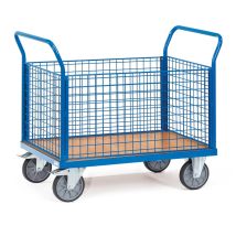 Plateauwagen 500 Kg 850x450 mm met 4 Gaaswanden