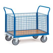 Plateauwagen 600 Kg 1200x750 mm met 4 Gaaswanden