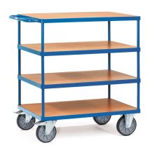 Tafelwagen 600 Kg 1000x700 mm 4 Houten Etages