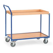 Tafelwagen met Bak 300 Kg 1000x600 mm 2 Houten Etages 