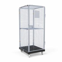 Rolcontainer ADB 1600 Gerecycled Kunststof 5-zijdig met Deur en Plank