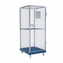 Rolcontainer ADB 1600 Kunststof 5-zijdig met Deur en Plank