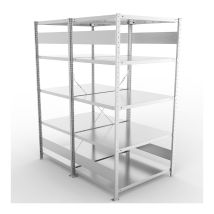 Legbordstelling Dubbel META 230 kg Basissectie 200x100x80 cm - 4