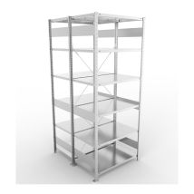 Legbordstelling Dubbel META 150 kg Basissectie 250x100x60 cm - 4