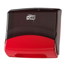 Tork Gevouwen Reinigingsdoek Dispenser Rood en Zwart W4