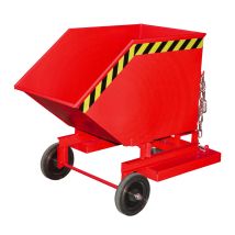 Verrijdbare Kantelbak Bauer Staal Rood 250 Liter