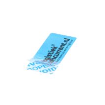 Security Label Full Transfer 50x20 mm Blauw - Gepersonaliseerd