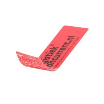 Security Label No Transfer 100x20 mm Rood - Gepersonaliseerd