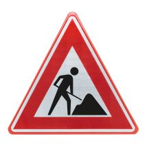 Verkeersbord RVV J16 Werk in uitvoering 90 cm