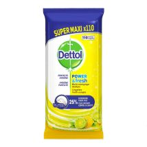 Dettol Schoonmaakdoekjes Power and Fresh Citrus 110 stuks