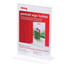 Folderhouder Staand A5 Viking Transparant 1