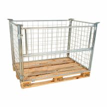 Verzinkte Opzetrand 80x120x80 cm met half klaphek