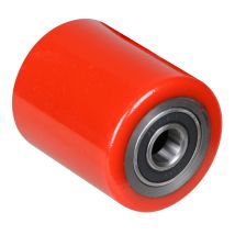 Vorkwiel rood enkel PU Ø80 x 93 mm stuk