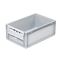 Magazijnbak Euronorm ECO Grijs 600x400x220 mm met Klep