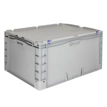 Euronorm Bak met Deksel 800x600x420 mm Grijs