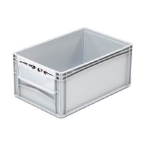 Magazijnbak Euronorm ECO Grijs 600x400x270 mm met Klep