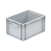 Euronorm Bak 400x300x220 mm 21 liter Grijs Dichte Grepen