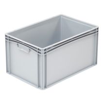 Euronorm Bak 600x400x320 mm 65 liter Grijs Dichte Grepen