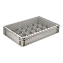 Glazenbak Euronorm 600x400x120 mm 24 vakken