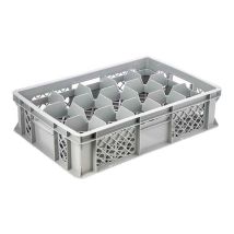 Glazenkrat Euronorm 600x400x150 mm 15 vakken