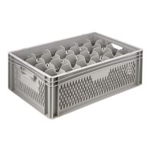 Glazenkrat Euronorm 600x400x220 mm 24 vakken
