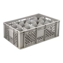 Glazenkrat Euronorm 600x400x240 mm 15 vakken