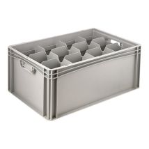 Glazenbak Euronorm 600x400x270 mm 12 vakken