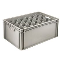 Glazenbak Euronorm 600x400x270 mm 24 vakken