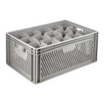 Glazenkrat Euronorm 600x400x270 mm 15 vakken