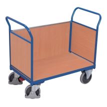 Plateauwagen 500 kg 1200x775 mm met 3 Wanden