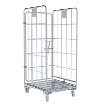 Nestbare Rolcontainer Ergo 1460 Metaal 3-zijdig met draaibare achterwand