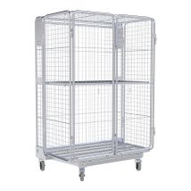 Nestbare Rolcontainer ADB 1600 800x1200 mm Metaal 5-zijdig met Plank 50x50 mm