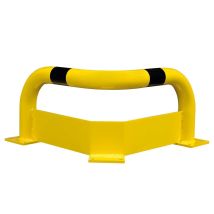 Beschermbeugel L-profiel Gesloten Staal Geel/Zwart 350x600 mm