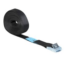 Spanband met Gesp 25 mm 2,5M Zwart - Verzinkte Klemgesp