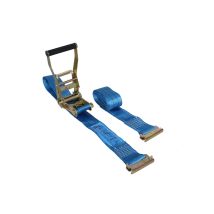 Spanband 50 mm 2 ton met sleufgatfitting 3,7 M blauw + grote ratel