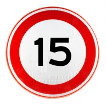Verkeersbord RVV A01-15 Max 15 km/u Ø60 cm