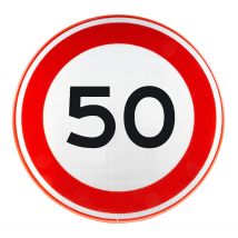 Verkeersbord RVV A01-50 Max 50 km/u Ø80 cm
