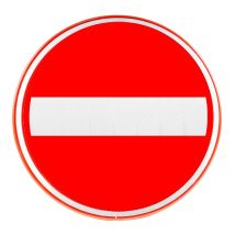 Verkeersbord RVV C02 Eenrichtingsweg Verboden in te Rijden Ø80 cm